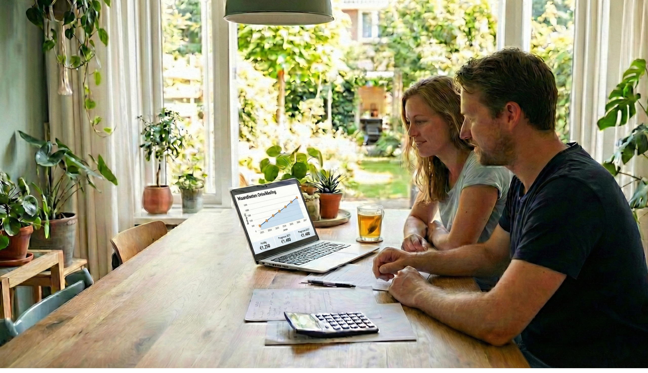 Rekenvoorbeeld maandlasten bij hypotheek van 350.000 euro